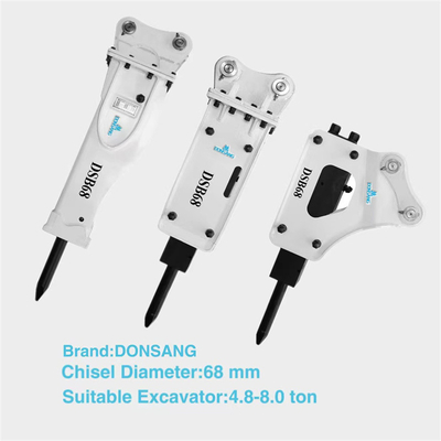 Small 4.8-8.0 Ton Hydraulic Rock Breaker 68mm For Mini Excavator