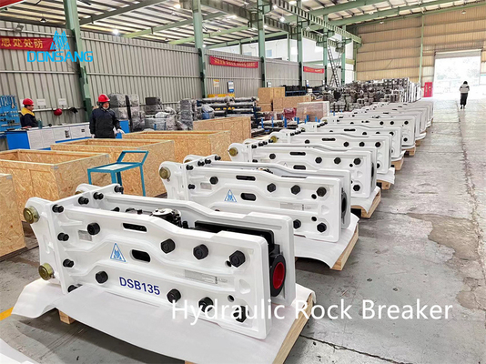 Chisel 165mm Wide Hydraulic Hammer Breaker Box Type For 30 Ton 35 Ton 40 Ton Excavator