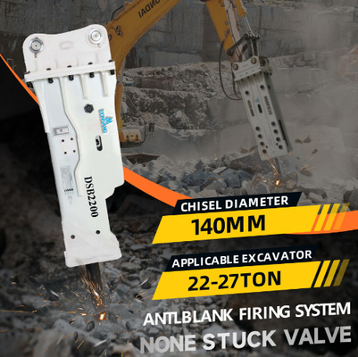 Hydraulic Rock Breaker Hydraulic Demolition Hammer Chisel 140 mm Rock Hammer Attachments Construction Machinery